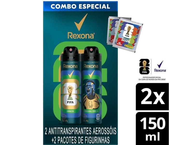Kit Rexona Men 150ml Xtracool Impacto + 2 Figurinhas Fifa Rexona
